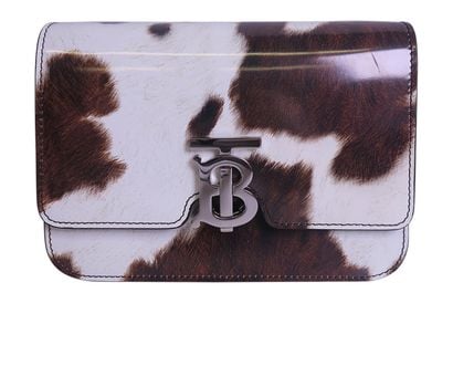 Small Cow Print TB Bag, front view